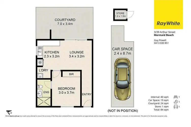 Floorplan of Homely unit listing, 3/39 Arthur Street, Mermaid Beach QLD 4218