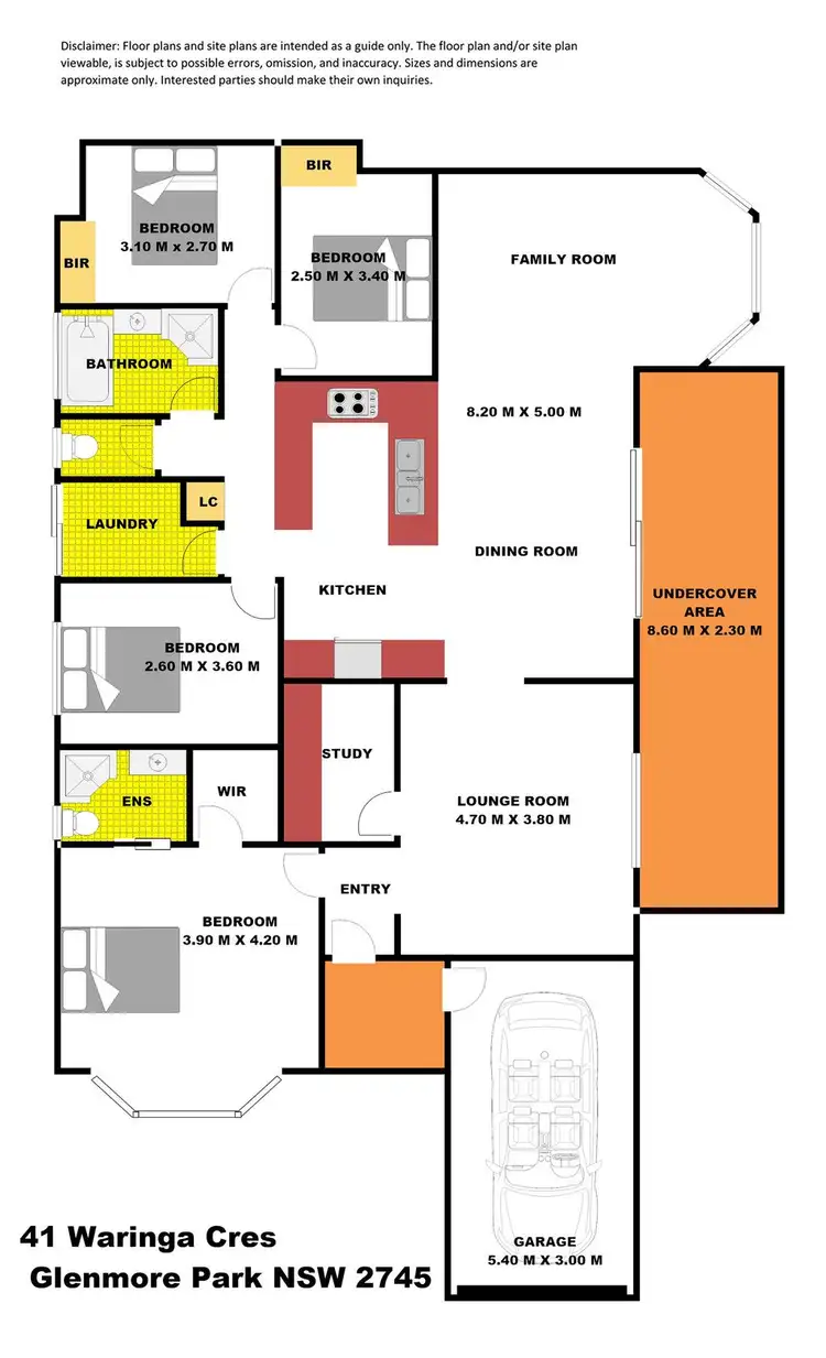 Floorplan of Homely house listing, 41 Waringa Crescent, Glenmore Park NSW 2745