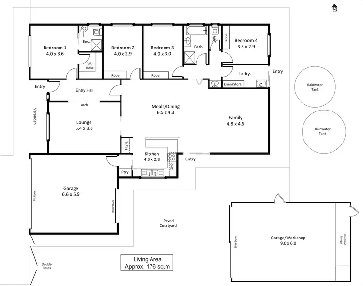 Floorplan of Homely house listing, 24 Flinders Street, Renmark SA 5341