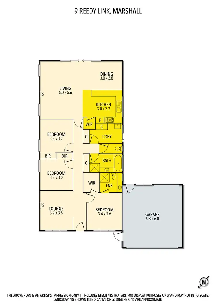 Floorplan of Homely house listing, 9 Reedy Link, Marshall VIC 3216