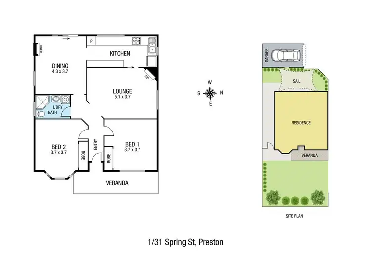 Floorplan of Homely house listing, 1/31 Spring Street, Preston VIC 3072