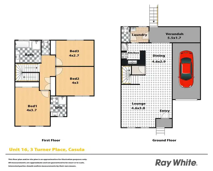 Floorplan of Homely townhouse listing, 16/3 Turner Place, Casula NSW 2170