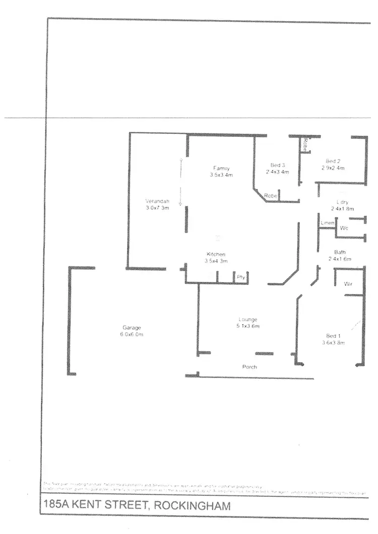 Floorplan of Homely house listing, 185a Kent Street, Rockingham WA 6168