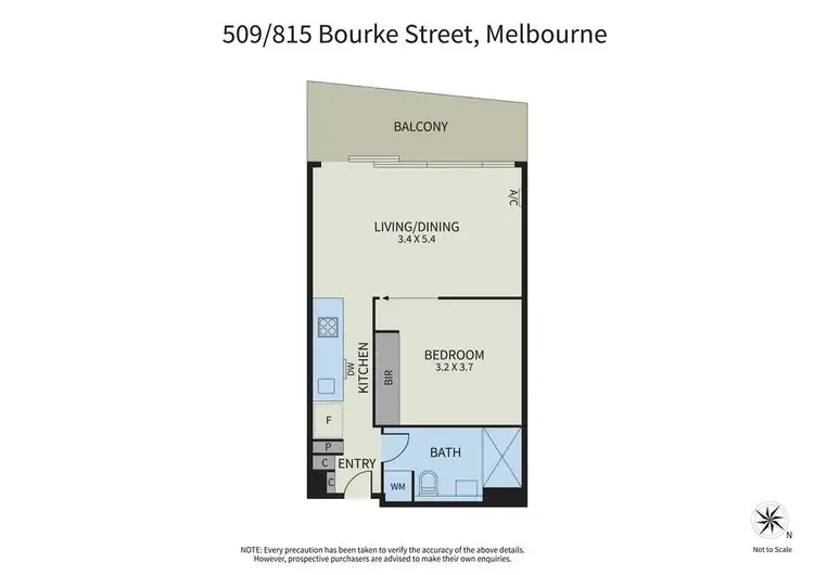 Floorplan of Homely apartment listing, 509/815 Bourke Street, Docklands VIC 3008