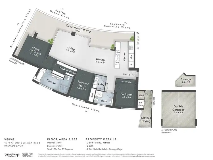 Floorplan of Homely apartment listing, 47 'Verve' 173 Old Burleigh Road, Broadbeach QLD 4218