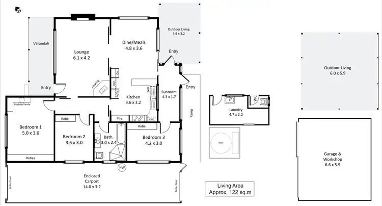 Floorplan of Homely house listing, 7 Tolarno Street, Renmark SA 5341