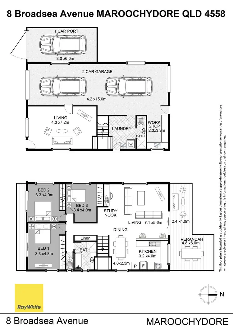 Floorplan of Homely house listing, 8 Broadsea Avenue, Maroochydore QLD 4558