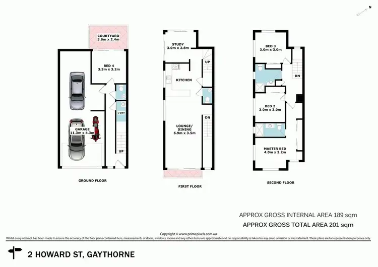 Floorplan of Homely townhouse listing, 2/2 Howard Street, Gaythorne QLD 4051