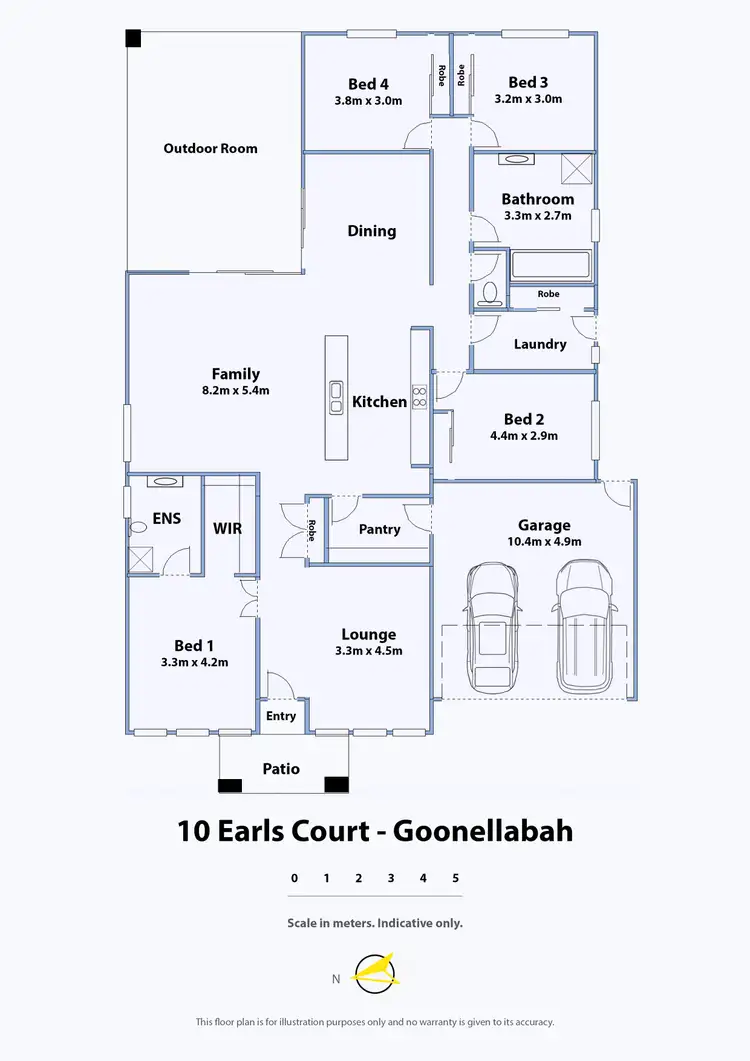 Floorplan of Homely house listing, 10 Earls Court, Goonellabah NSW 2480