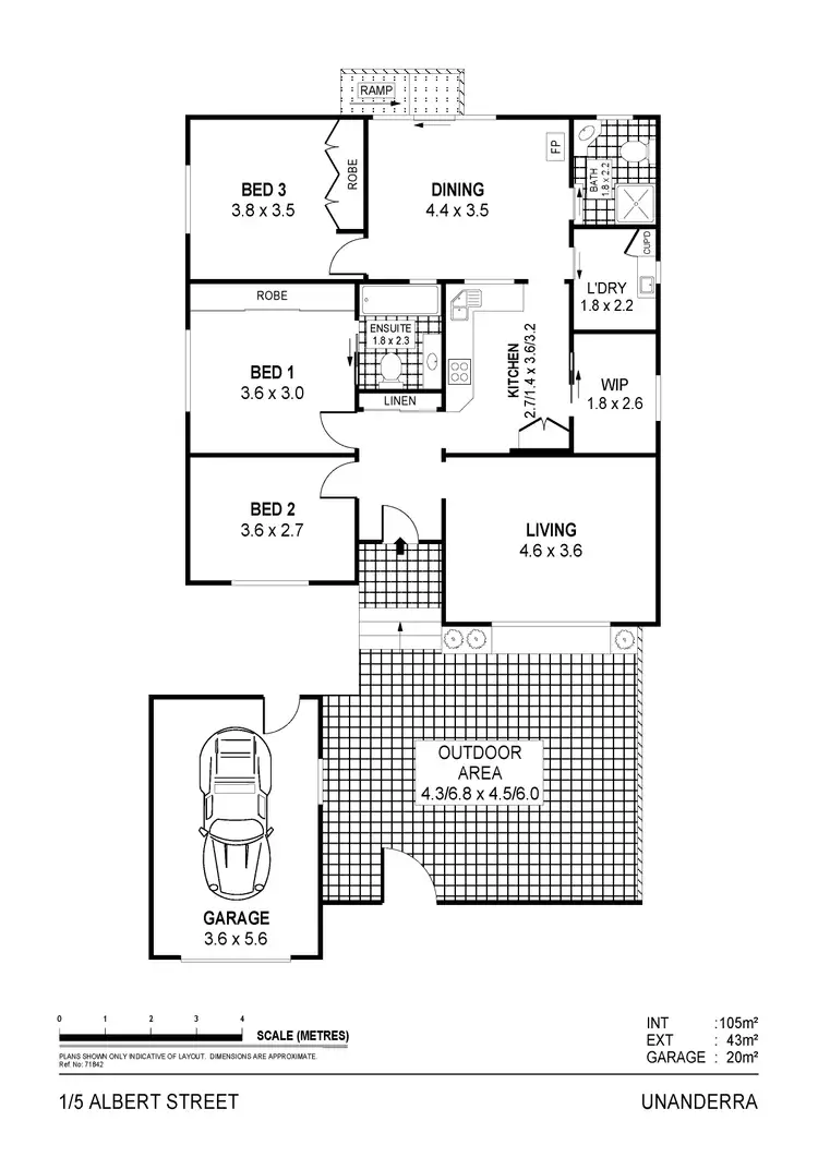 Floorplan of Homely villa listing, 1/5 Albert Street, Unanderra NSW 2526
