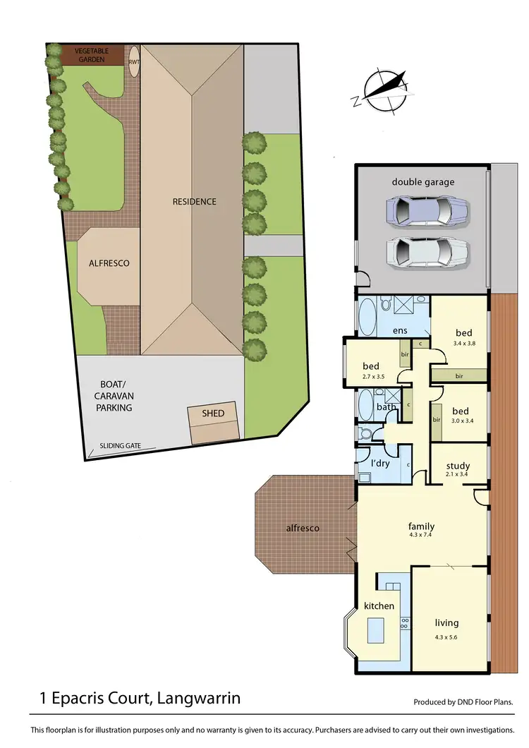 Floorplan of Homely house listing, 1 Epacris Court, Langwarrin VIC 3910