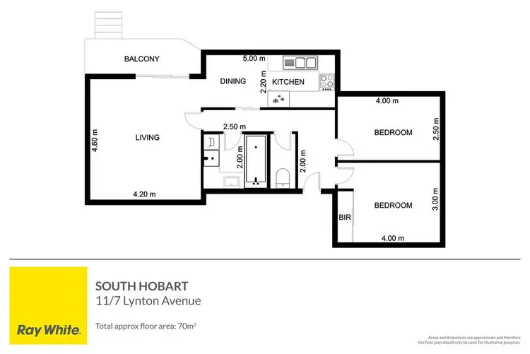Floorplan of Homely apartment listing, 11/7 Lynton Avenue, South Hobart TAS 7004