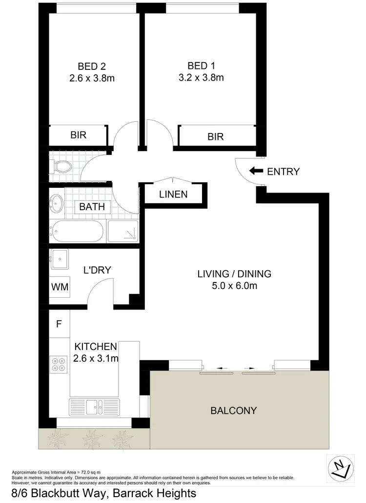 Floorplan of Homely unit listing, 8/6 Blackbutt Way, Barrack Heights NSW 2528