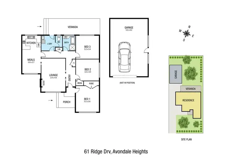 Floorplan of Homely house listing, 61 Ridge Drive, Avondale Heights VIC 3034