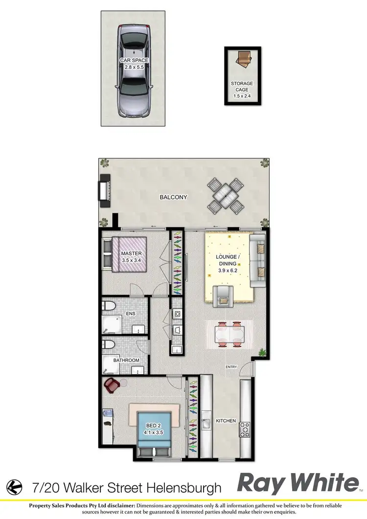 Floorplan of Homely unit listing, 7/20-22 Walker Street, Helensburgh NSW 2508