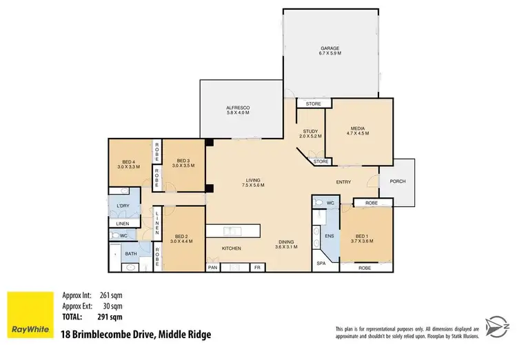 Floorplan of Homely house listing, 18 Brimblecombe Drive, Middle Ridge QLD 4350