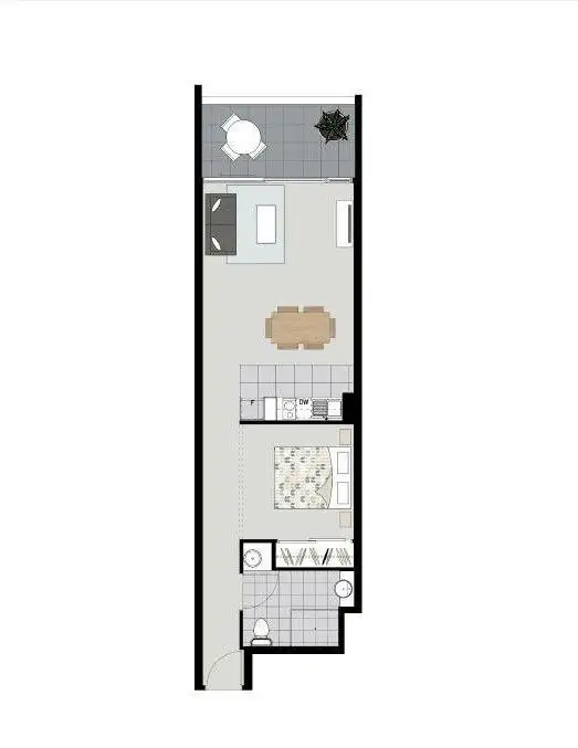 Floorplan of Homely apartment listing, 509/111 Quay Street, Brisbane QLD 4000