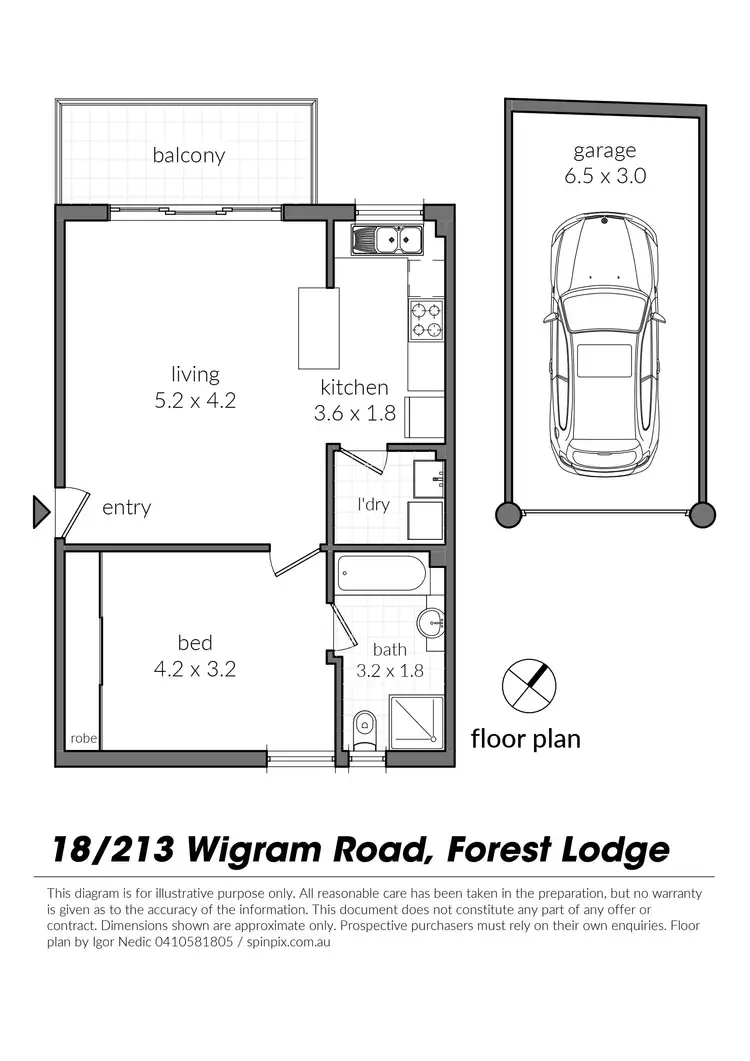 Floorplan of Homely unit listing, 18/213 Wigram Road, Forest Lodge NSW 2037