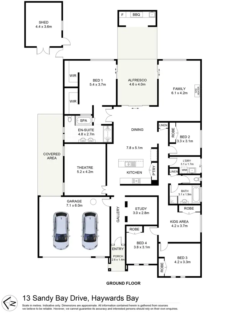 Floorplan of Homely house listing, 13 Sandy Bay Drive, Haywards Bay NSW 2530