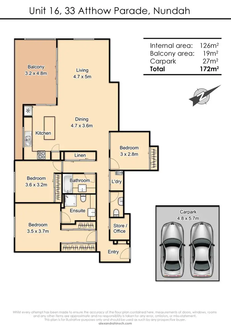 Floorplan of Homely unit listing, 16/33 Atthow Parade, Nundah QLD 4012