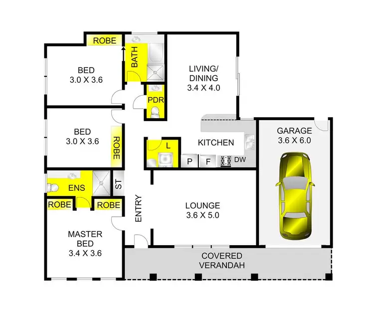 Floorplan of Homely unit listing, 1/11 Cedarville Close, Highton VIC 3216