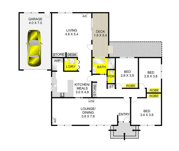Floorplan of Homely house listing, 8 Hendriks Court, Highton VIC 3216