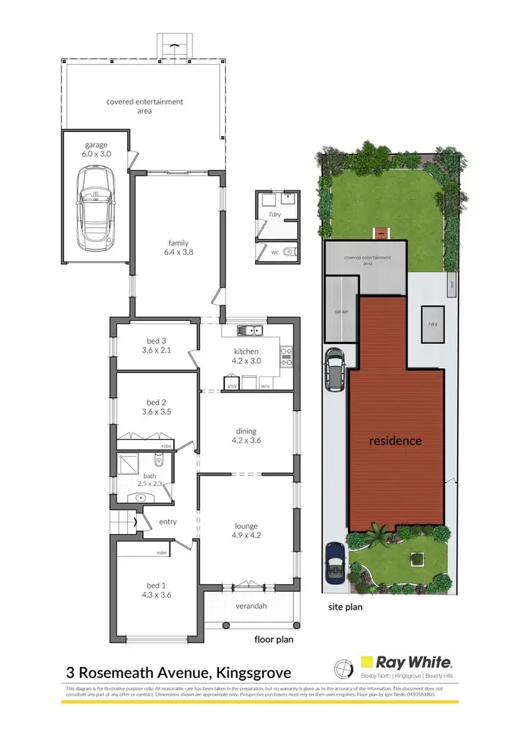 Floorplan of Homely house listing, 3 Rosemeath Avenue, Kingsgrove NSW 2208