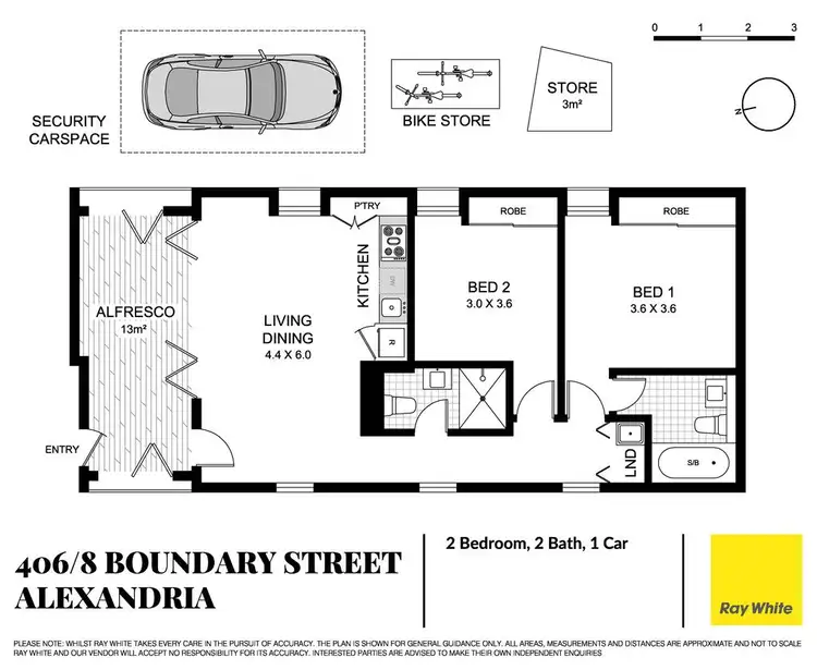 Floorplan of Homely apartment listing, 406/8 Boundary Street, Alexandria NSW 2015