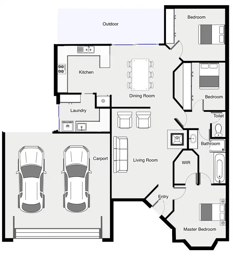 Floorplan of Homely house listing, 2 Tarella Court, Mildura VIC 3500