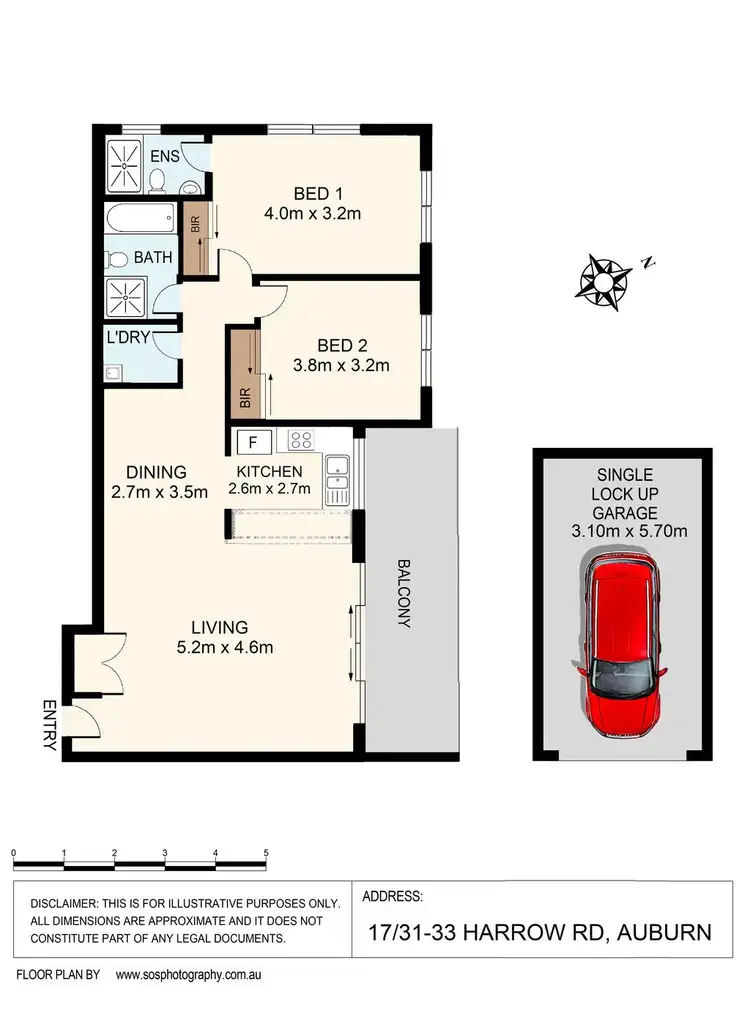 Floorplan of Homely apartment listing, 17/31-33 Harrow Road, Auburn NSW 2144
