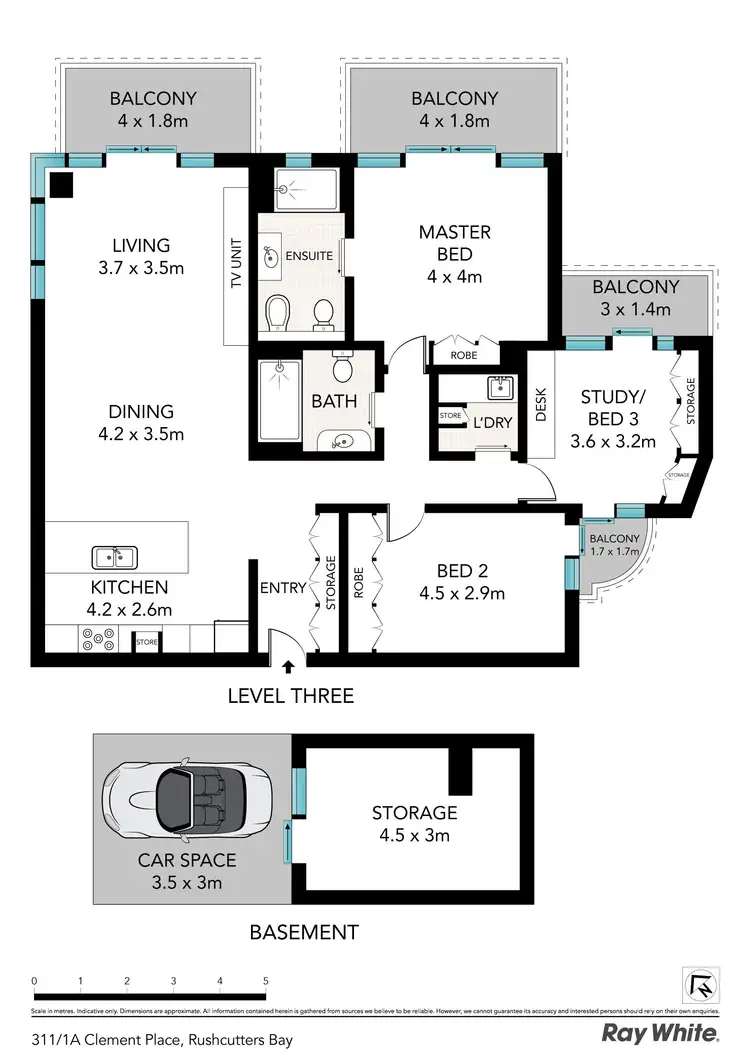 Floorplan of Homely apartment listing, 311/1A Clement Place, Rushcutters Bay NSW 2011