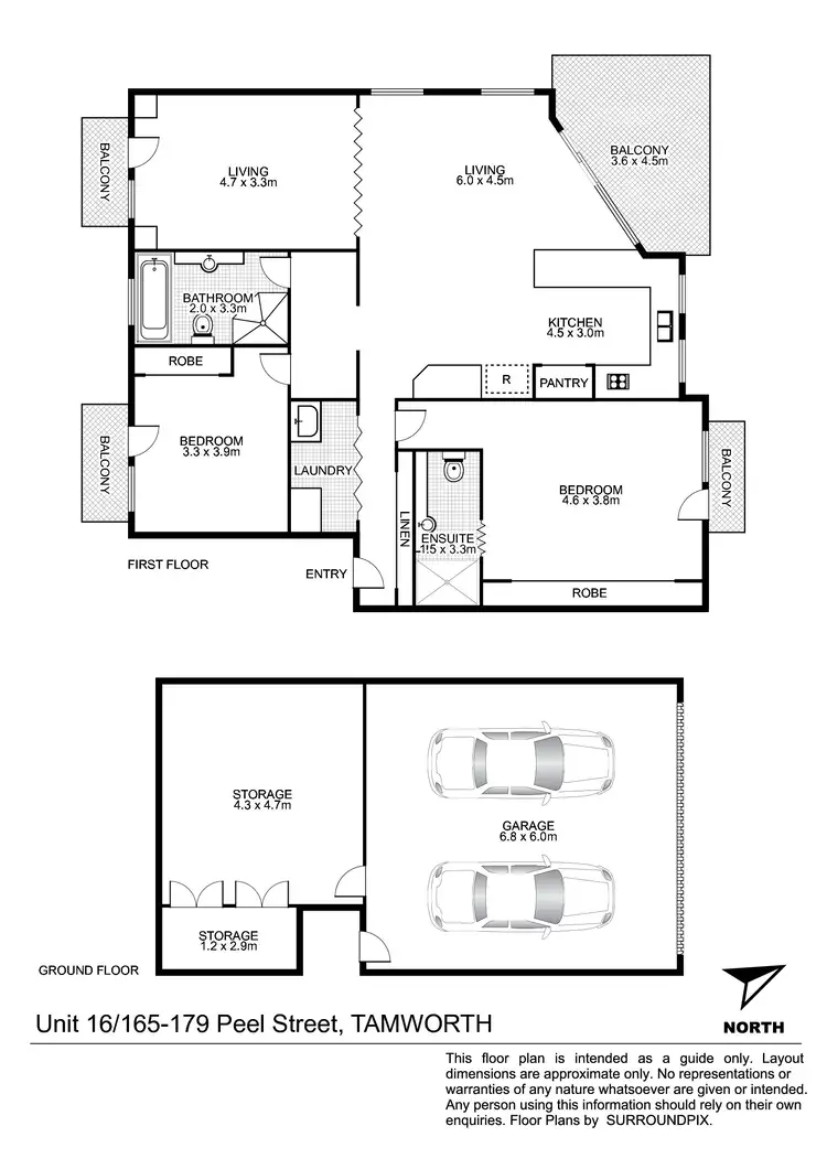 Floorplan of Homely townhouse listing, 16/2 Bligh Street, Tamworth NSW 2340