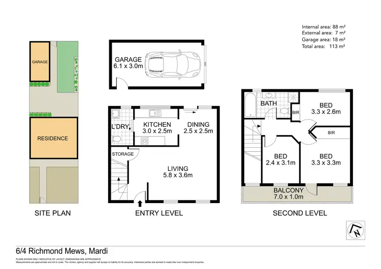 Floorplan of Homely house listing, 6/4 Richmond Mews, Mardi NSW 2259
