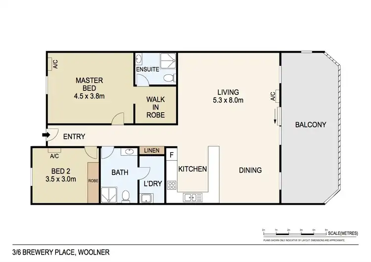 Floorplan of Homely apartment listing, 3/6 Brewery Place, Woolner NT 820