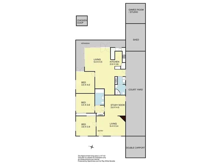 Floorplan of Homely house listing, 51 Salisbury Street, Benalla VIC 3672