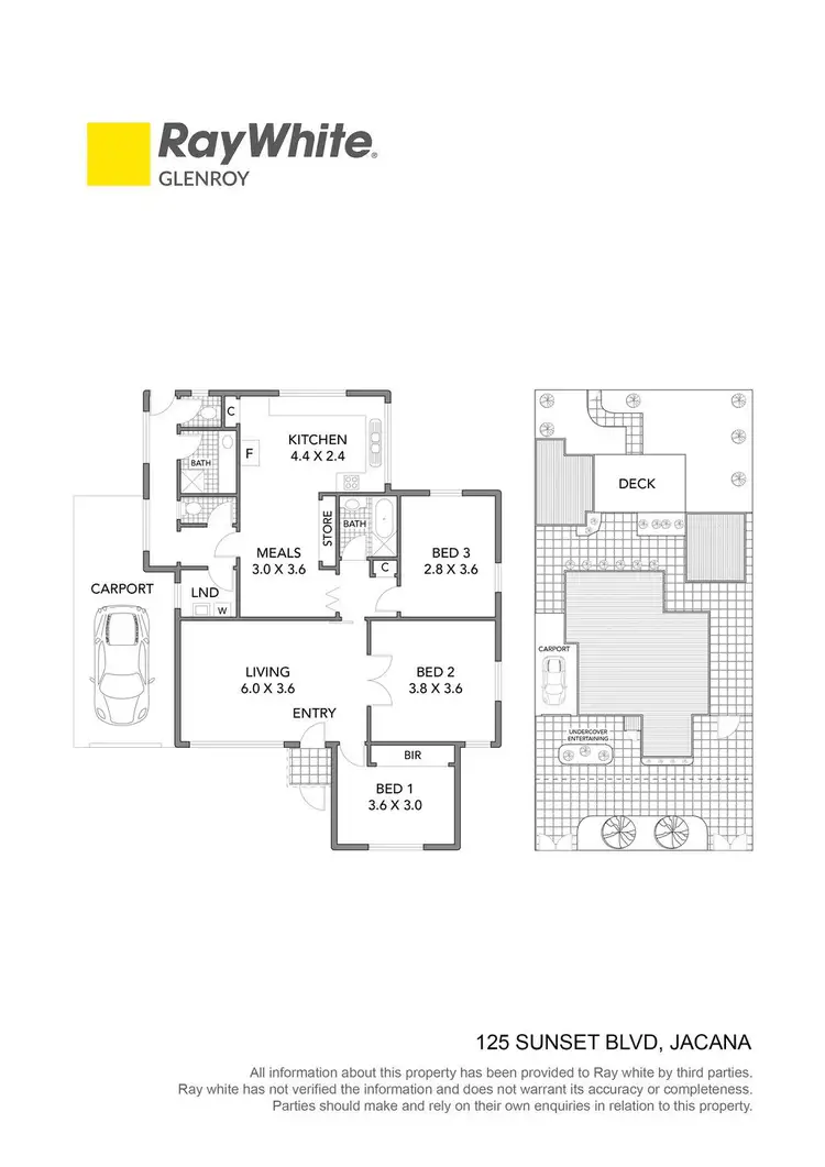 Floorplan of Homely house listing, 125 Sunset Boulevard, Jacana VIC 3047