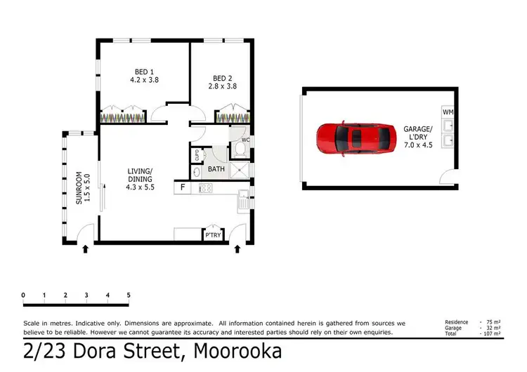 Floorplan of Homely unit listing, 2/23 Dora Street, Moorooka QLD 4105