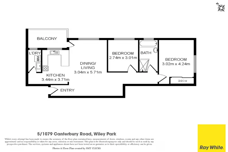 Floorplan of Homely block of units listing, 1079-1081 Canterbury Road, Wiley Park NSW 2195