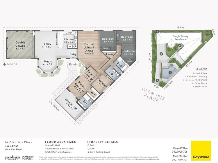 Floorplan of Homely house listing, 16 Glen Iris Place, Robina QLD 4226