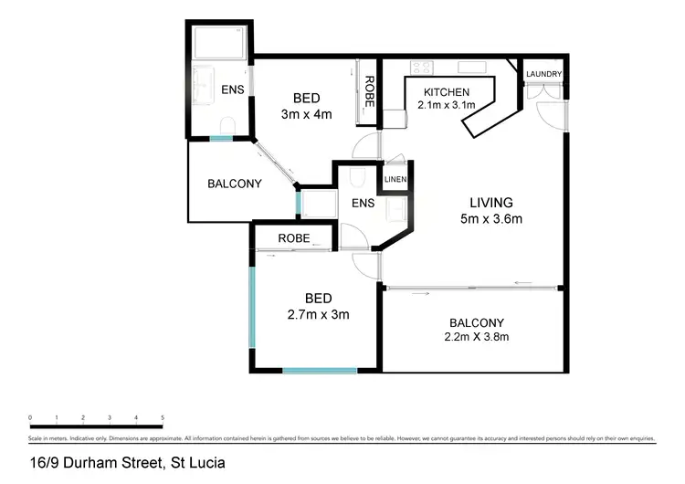 Floorplan of Homely apartment listing, 16/9 Durham Street, St Lucia QLD 4067