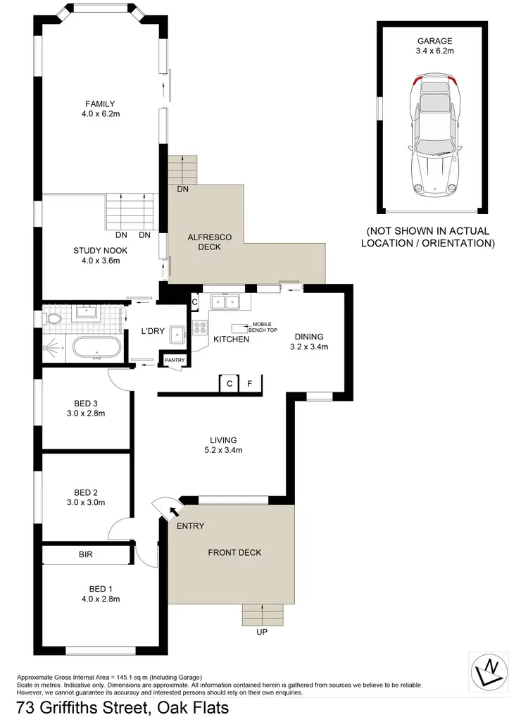 Floorplan of Homely house listing, 73 Griffiths Street, Oak Flats NSW 2529
