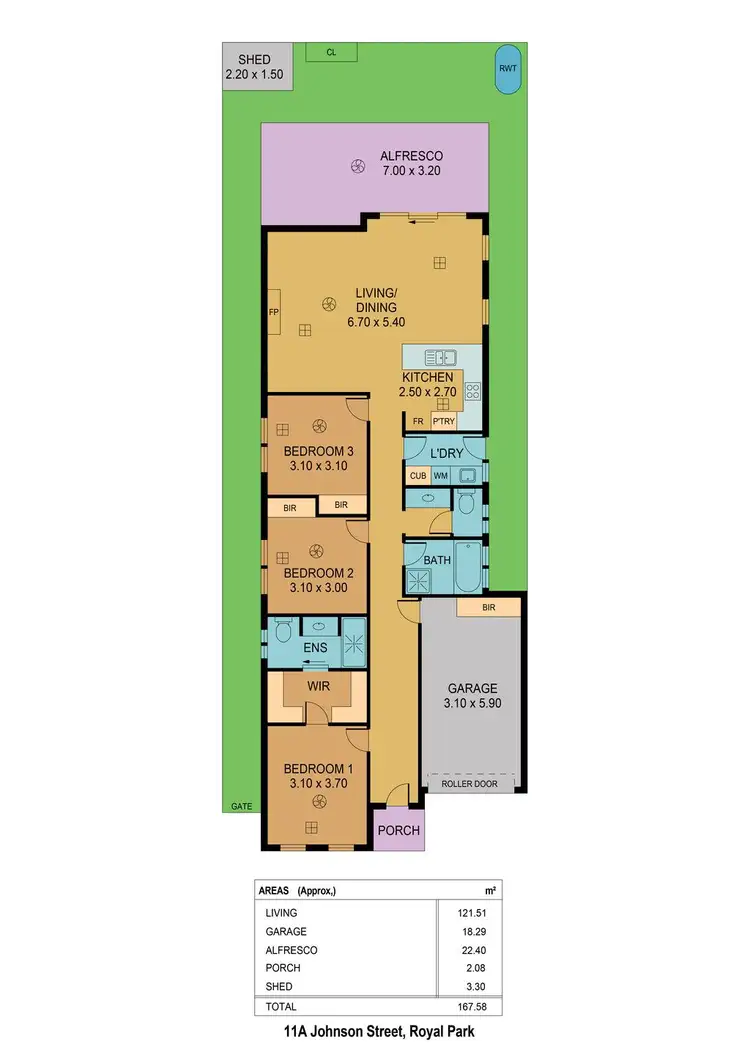 Floorplan of Homely house listing, 11a Johnson Street, Royal Park SA 5014