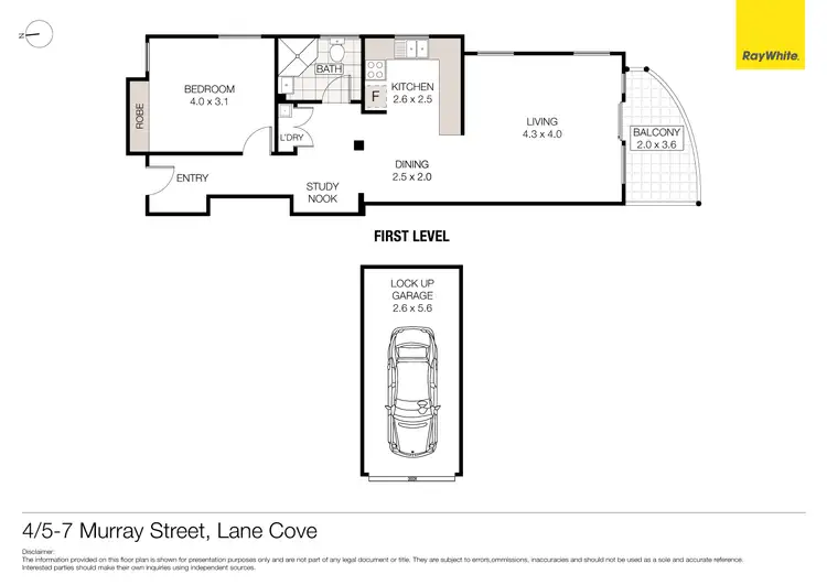 Floorplan of Homely unit listing, 4/5-7 Murray Street, Lane Cove NSW 2066