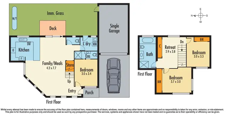 Floorplan of Homely townhouse listing, 6/122-124 Kennington Park Drive, Endeavour Hills VIC 3802