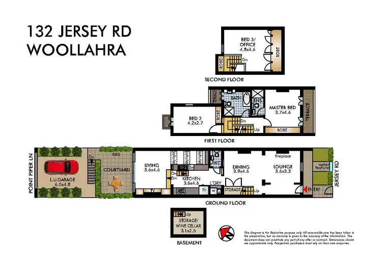 Floorplan of Homely house listing, 132 Jersey Road, Paddington NSW 2021