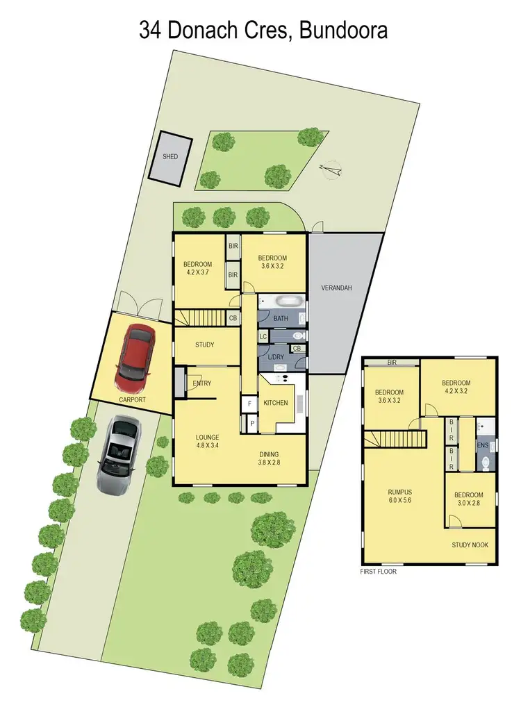 Floorplan of Homely house listing, 34 Donach Crescent, Bundoora VIC 3083