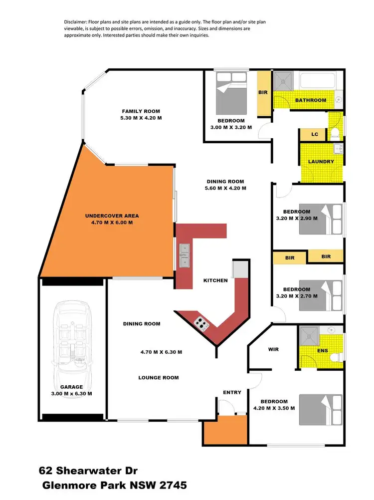 Floorplan of Homely house listing, 62 Shearwater Drive, Glenmore Park NSW 2745