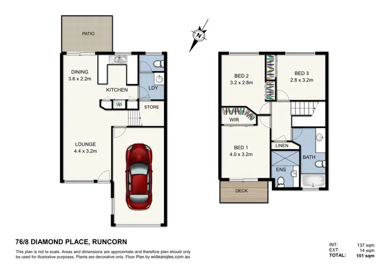 Floorplan of Homely townhouse listing, 76/8 Diamond Place, Runcorn QLD 4113