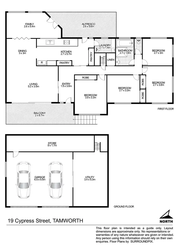 Floorplan of Homely house listing, 19 Cypress Street, Tamworth NSW 2340