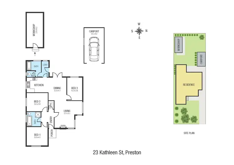 Floorplan of Homely house listing, 23 Kathleen Street, Preston VIC 3072